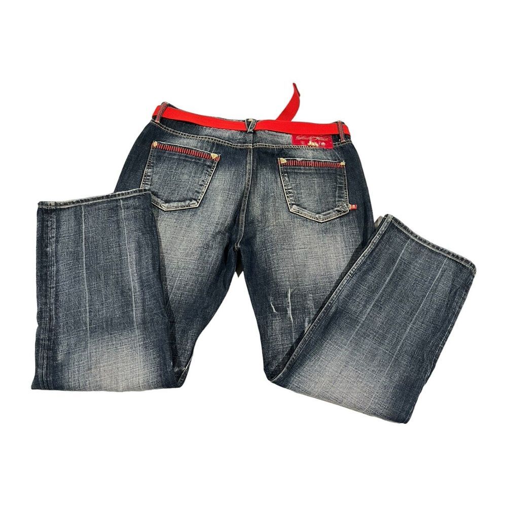Vintage Baggy Y2K Stash House Denim‎ Jeans size 40 Distressed style RN 0100964 - Picture 3 of 16